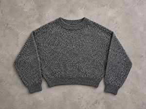 MARLED CHARCOAL KNIT CREWNECK SWEATER