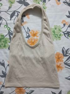 Ribbed Halter Neck Tank Top