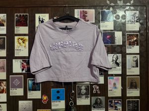 Lavender Graphic Crop Top