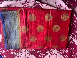 Red and Blue saree