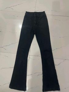 Black High-Waisted Flare Jeans