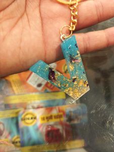 Resin Keychain - Letter V
