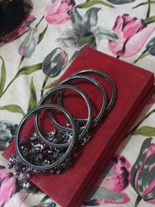 Oxidised Jhumka Bangles