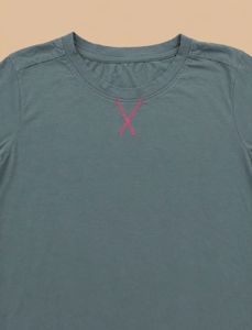 Comfy Teal T-Shirt with Pink Accent