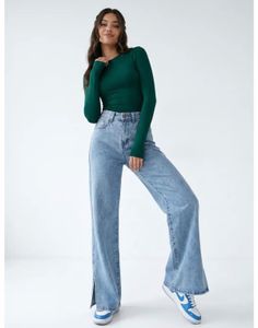 Washed straight leg Denim Jeans