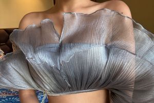 Sheer Ruffle Off-Shoulder Top