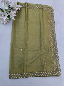 Green Organza Saree