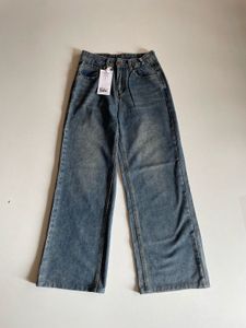 Vintage Wash Wide Leg Jeans