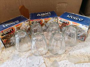 Set of 6 Asian Glassware Tumblers