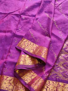 Beautiful Purple kanchipuram Silk Saree