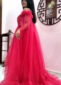 Price Drop!! Crimson Red Glitter tulle party Gown