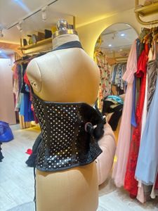 Polka Dot Halter Corset Top