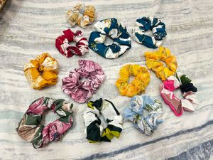 Set of any 3 Floral Scrunchies