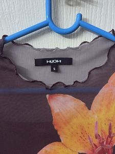 Floral Mesh Sheer Top with Slip