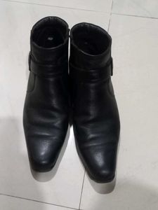 Black Leather Ankle Boots