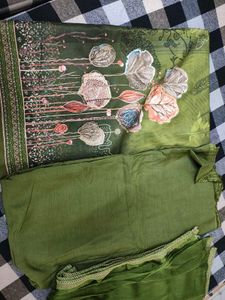 Green Printed Kurta Set