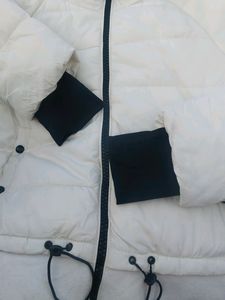 White Woman jacket With Cap