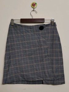 Plaid Mini Wrap Skirt