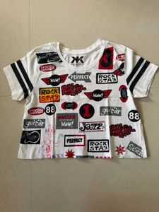 Graphic Print White T-Shirt