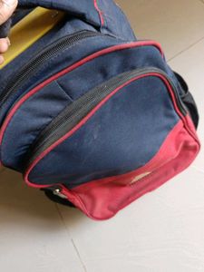 Red and Blue Backpack trolley