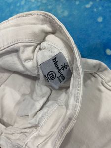 White  Denim Shorts