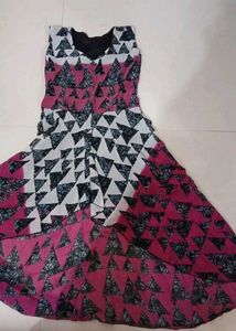Geometric Print Maxi Dress