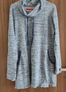 Aventura Brand Rolled Up Coller Blue Tshirt Dress
