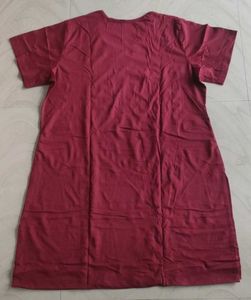 Maroon T-Shirt Dress