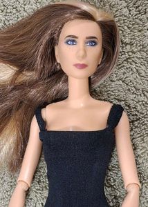 Black Lace Trimmed Bodycon Dress wonder women doll