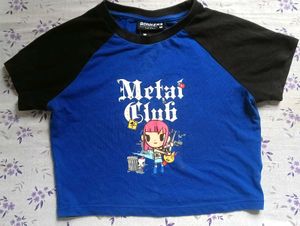 Bonkers Blue Graphic Crop Top
