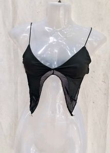 Gothic Black Crop Top