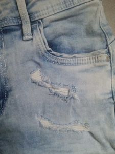 Lee Cooper blue Distressed Denim Shorts
