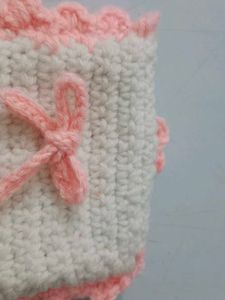 Handmade Crochet Pouch 👛🤍💗