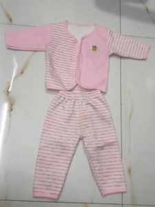 Cute Pink Striped Baby Outfit