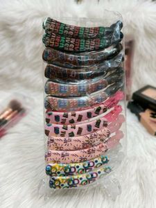 Assorted Pattern Hair Clips - Set of 12