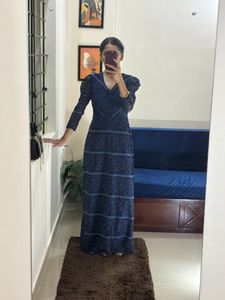 One Side Leg Cut Stright Frock