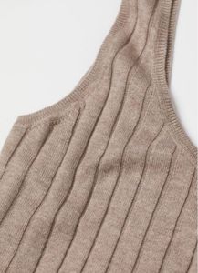 H&amp;M Rib Knit beige Crop Top