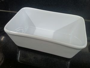 White Rectangular Ceramic Dish[Small]