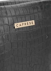 Caprese Black Croc Embossed Shoulder Bag