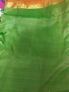 Pure Silk Parrot Green Saree