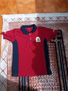 Red & Black School Polo T-Shirt