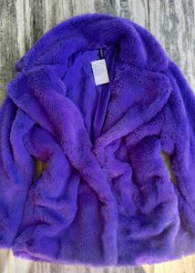 Purple Faux Fur Coat