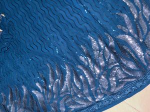 blue colour sequins lahenga