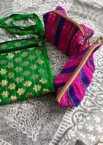 Embroidered Pouches Set