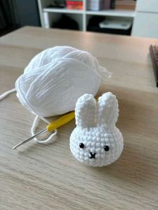Crochet Bunny Keychain
