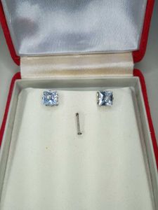 New AD diamond Square cut Stud Earrings