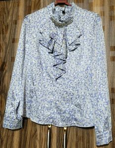 Floral Satin Long Sleeve Top
