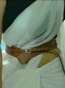 Savana Brown Leather Wide Belt