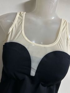 Stylish Black &amp; Cream Bikini Top