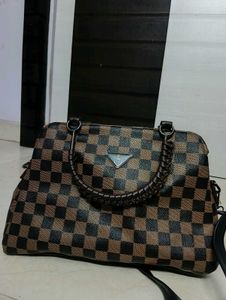 Stylish Checkerboard Handbag